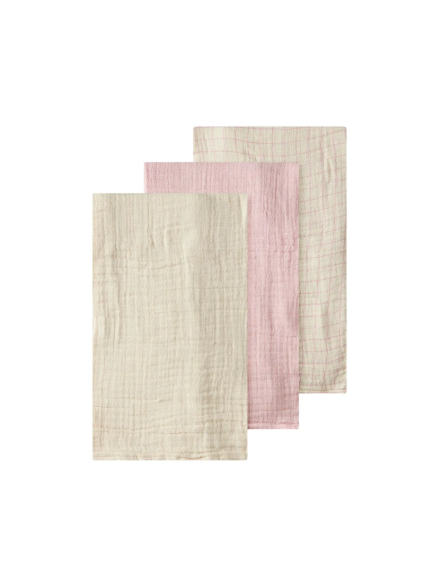 LIL ATELIER | Baby Stoffwindel - Multuch NBNFERGIE 3er Pkg. turtledove cameo rose | rosa